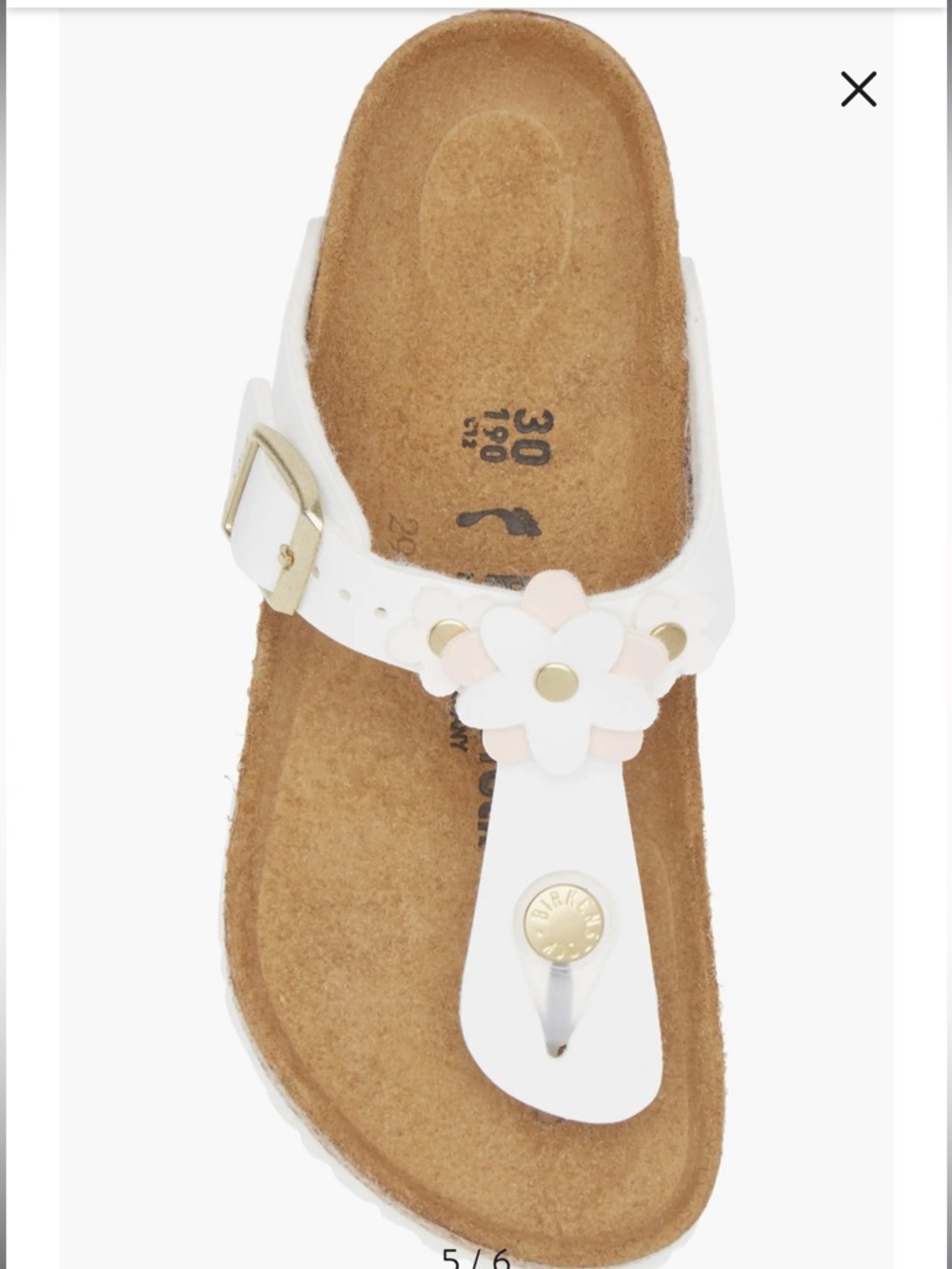 Birkenstock Kids' Gizeh Flower Flip Flop- 32 - Picture 3 of 11